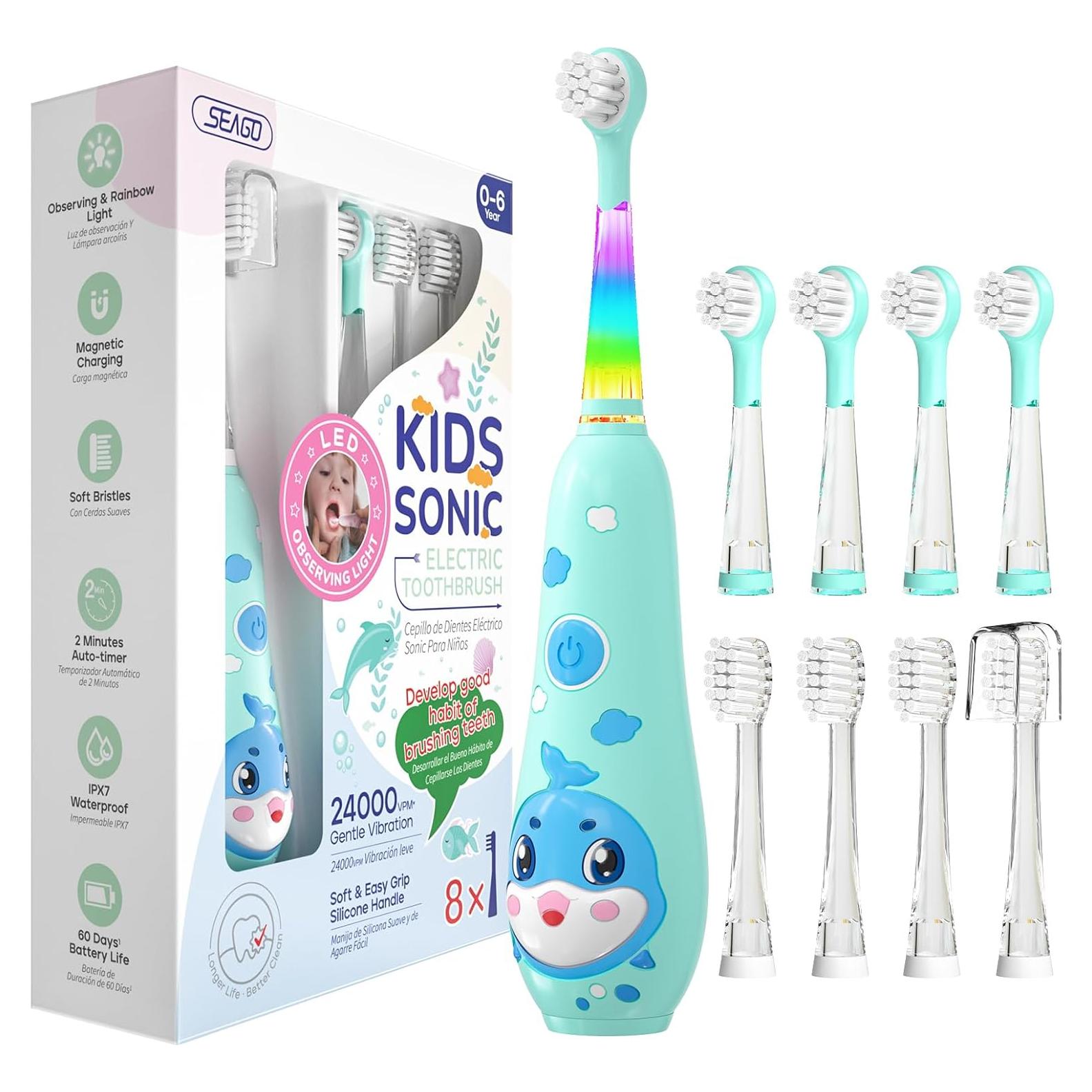Cepillo de Dientes Eléctrico SEAGO SG-2139 para Niños Azul