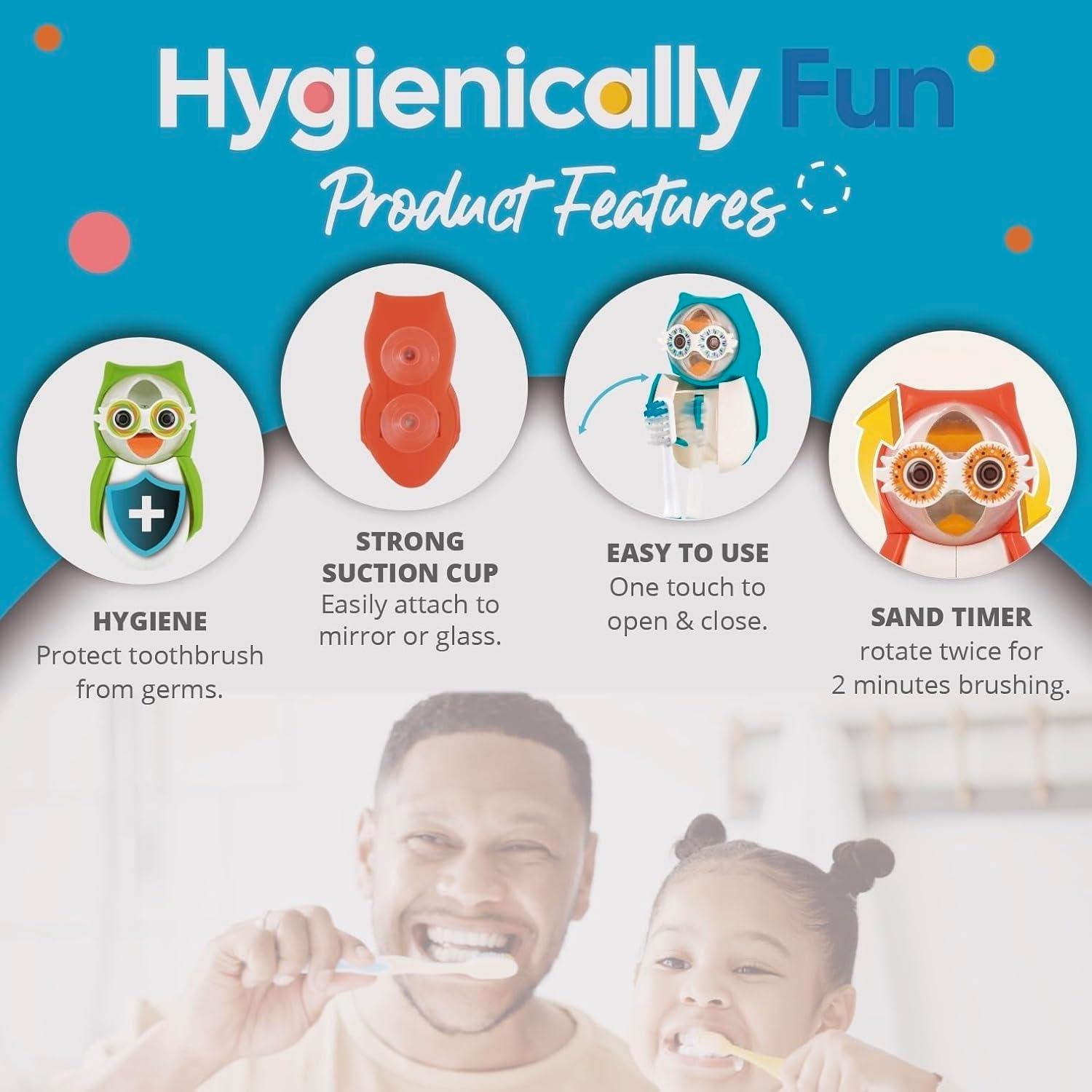 Cubierta para Cepillo de Dientes Flipper Verde con Ventosa