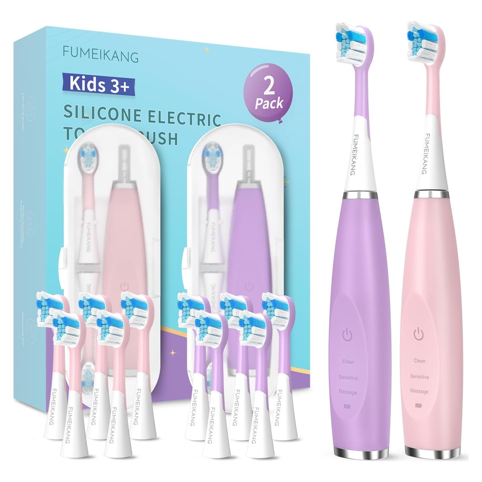 Cepillo de Dientes Eléctrico para Niños FUMEIKANG 2 Piezas