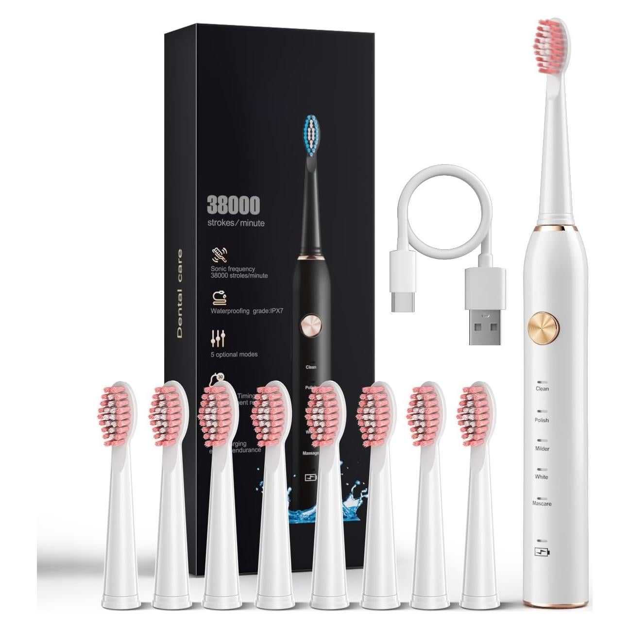 Cepillo de dientes eléctrico AJELU JP-ET-801-WHITE 38000VPM