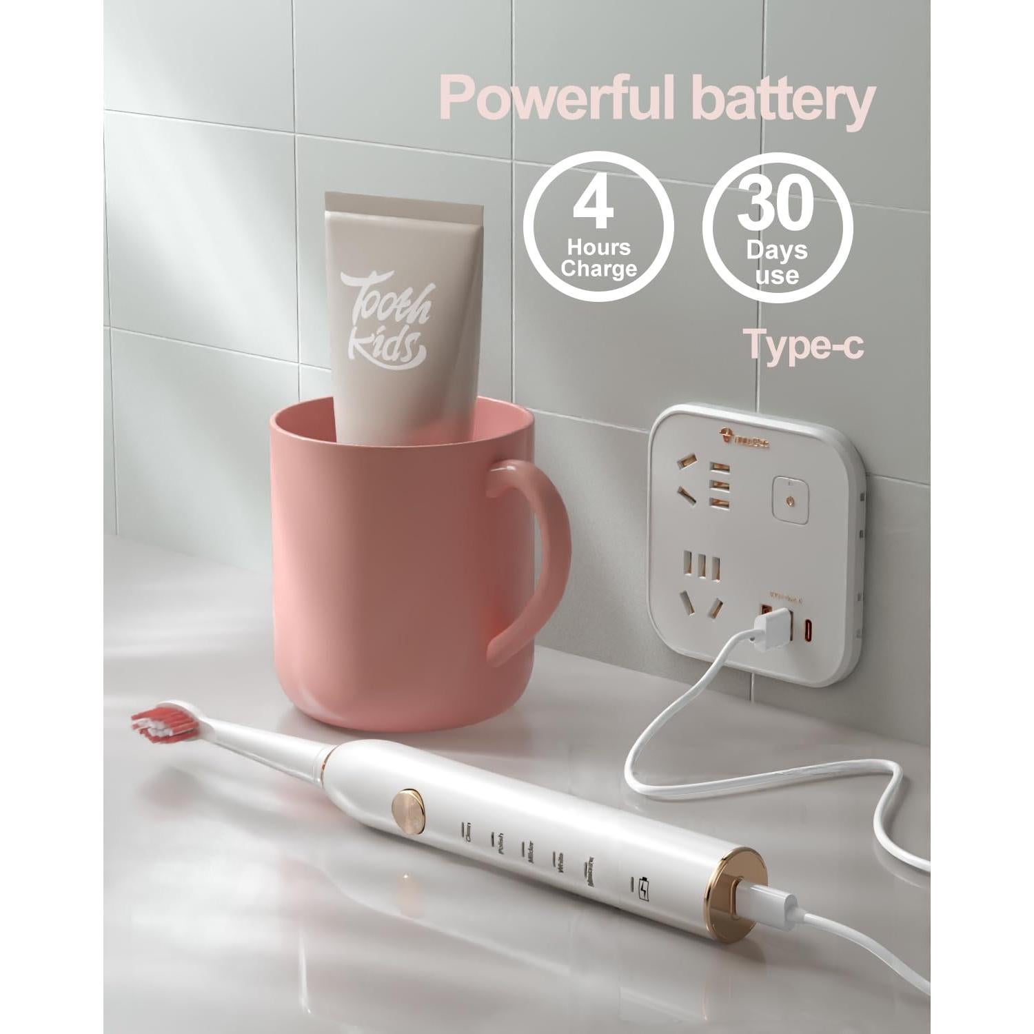 Cepillo de dientes eléctrico AJELU JP-ET-801-WHITE 38000VPM