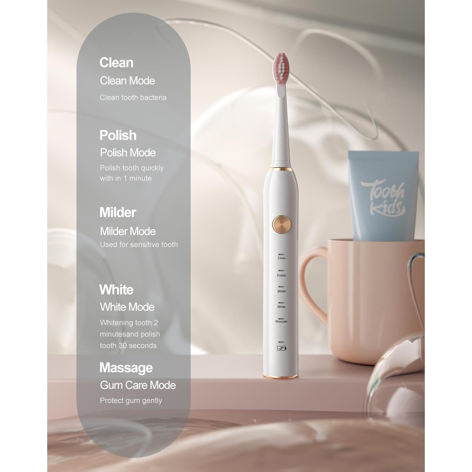 Cepillo de dientes eléctrico AJELU JP-ET-801-WHITE 38000VPM