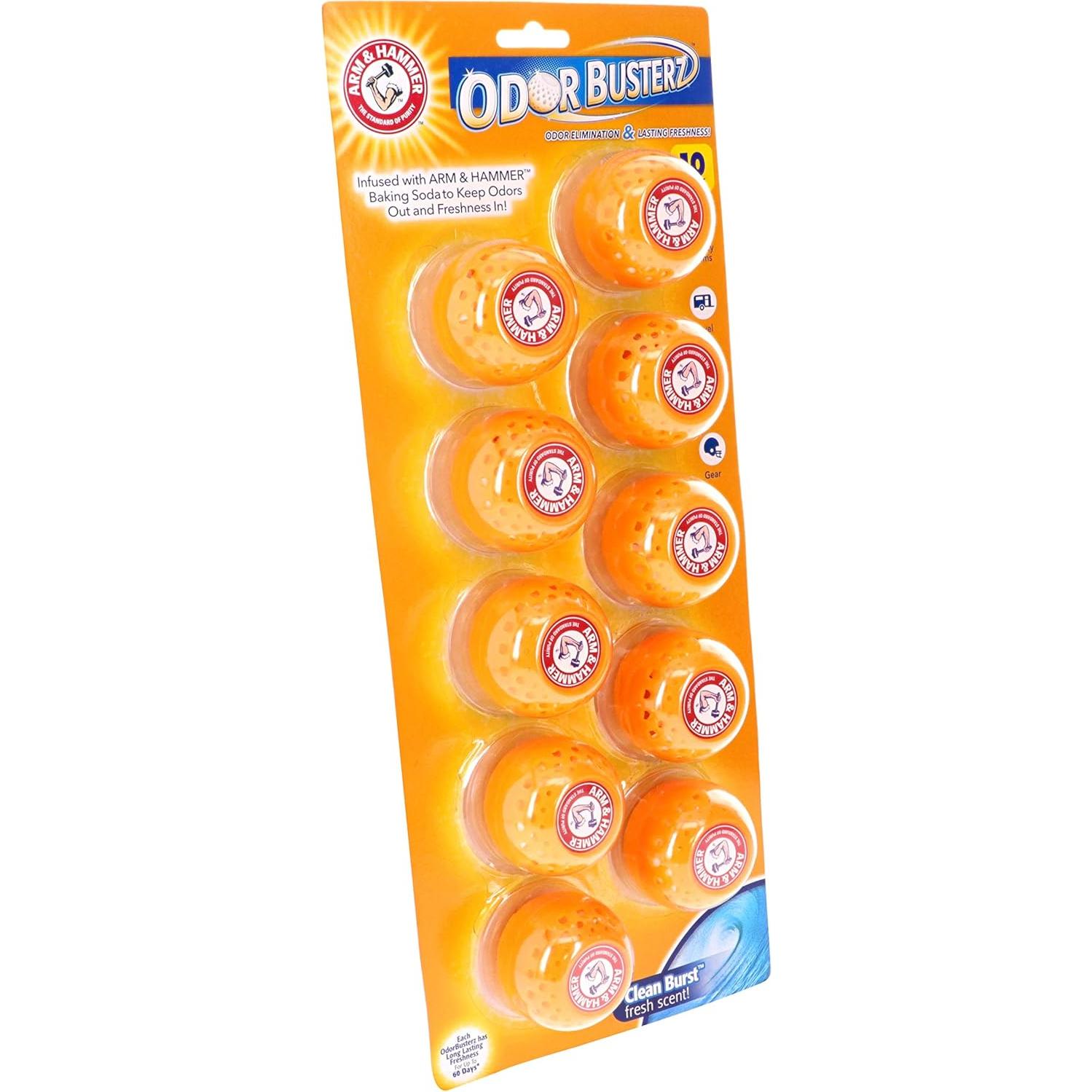 Paquete Eliminador de Olores Arm & Hammer 4 Closet Mate + 10 Bolas