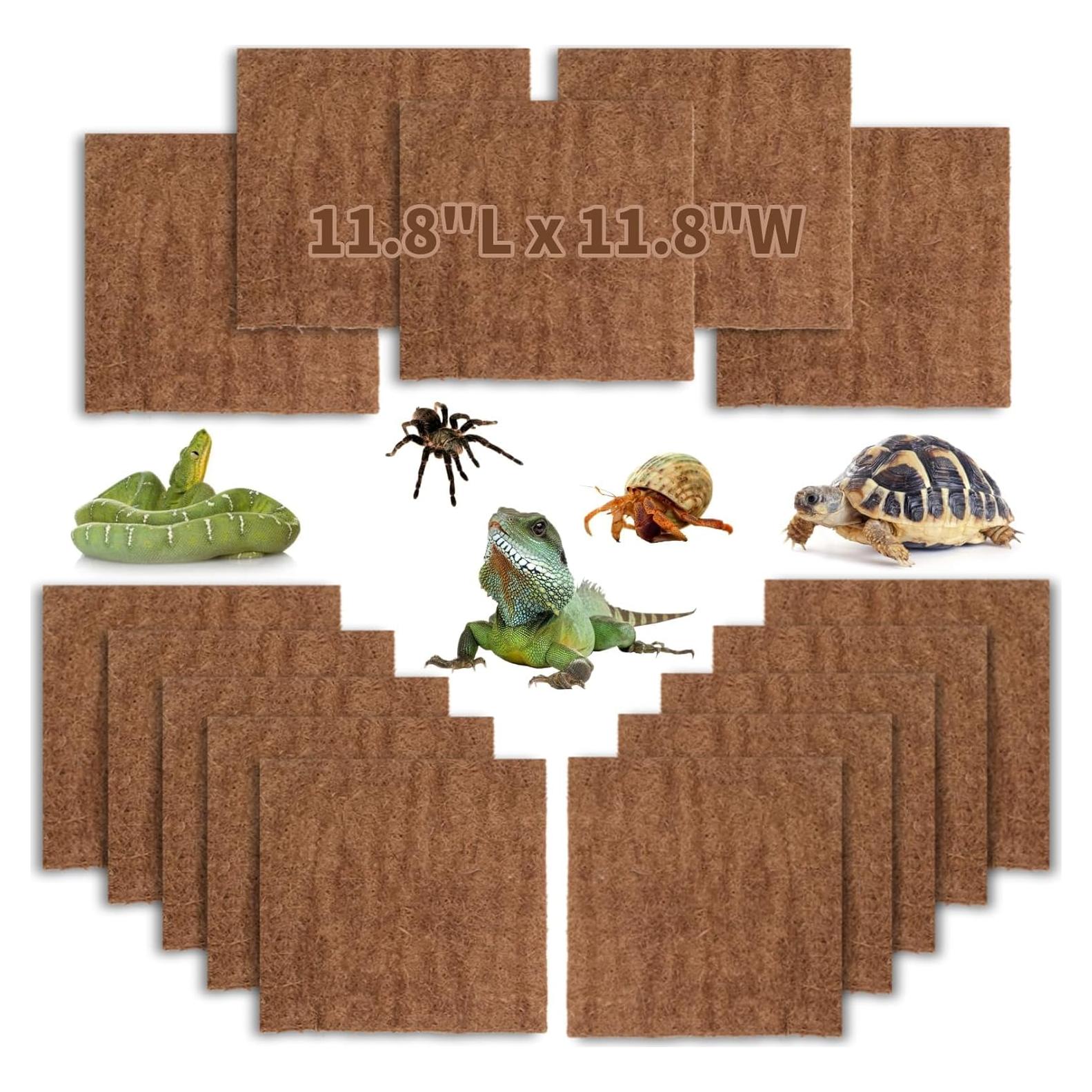 Alfombra de Reptil Hamiledyi 30x30 cm Fibra de Coco Natural