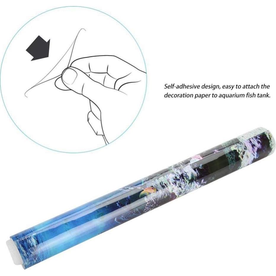 Póster de Acuario HEEPDD 61x41 cm PVC Autoadhesivo Colorido