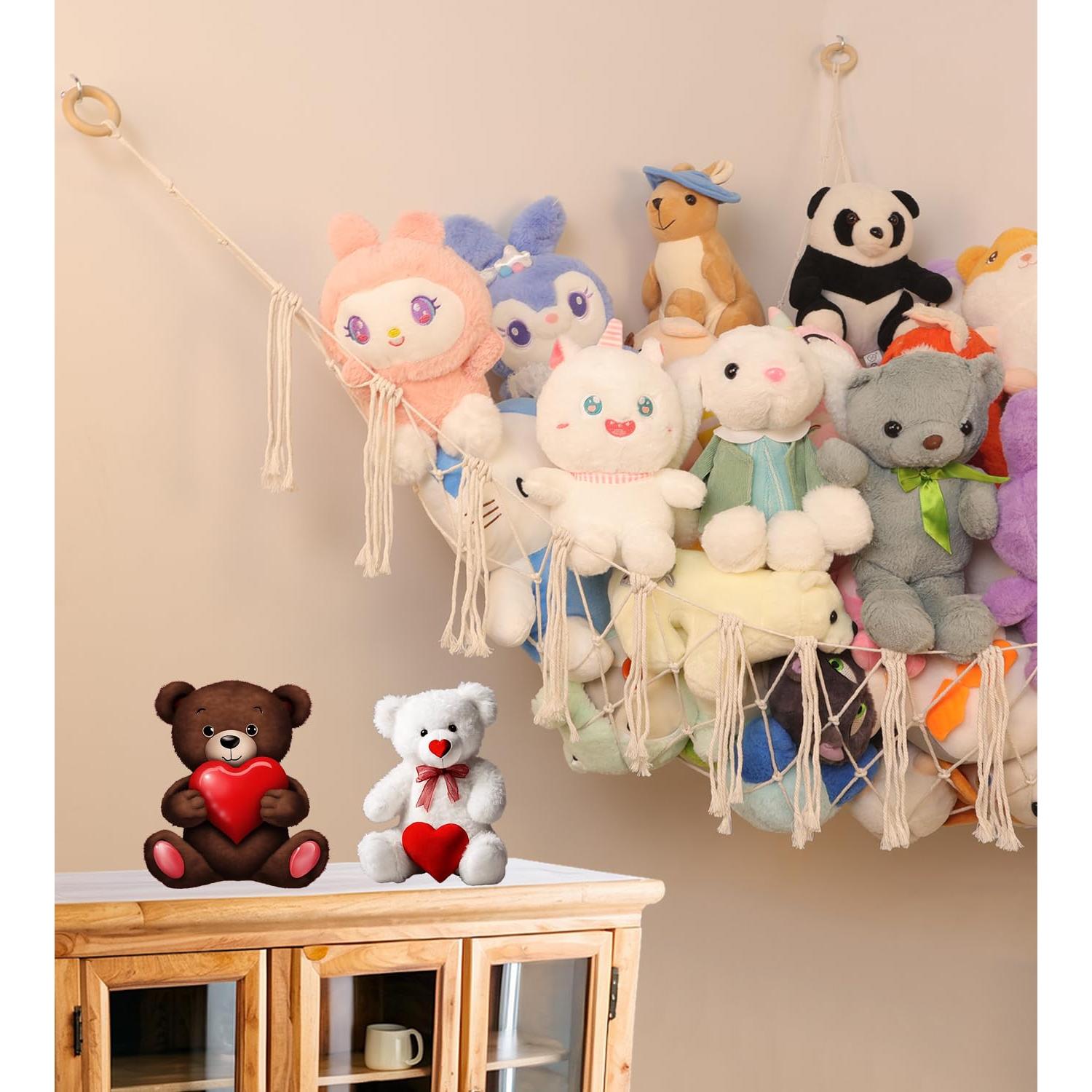 Hamaca Organizador de Juguetes de Peluche Badigo 172.7x157.5cm