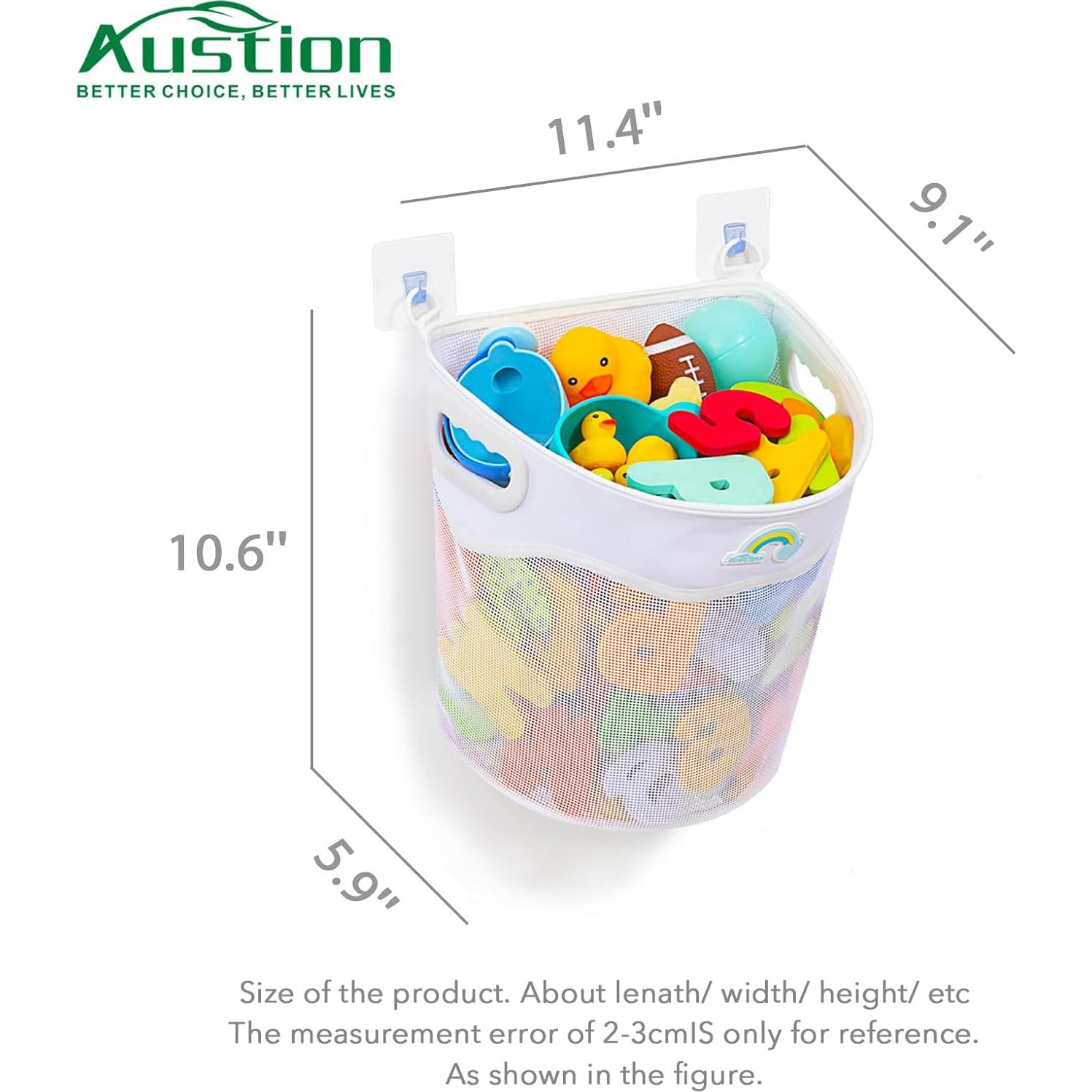Soporte de Juguetes de Baño Austion, Malla Secado Rápido 29x23cm