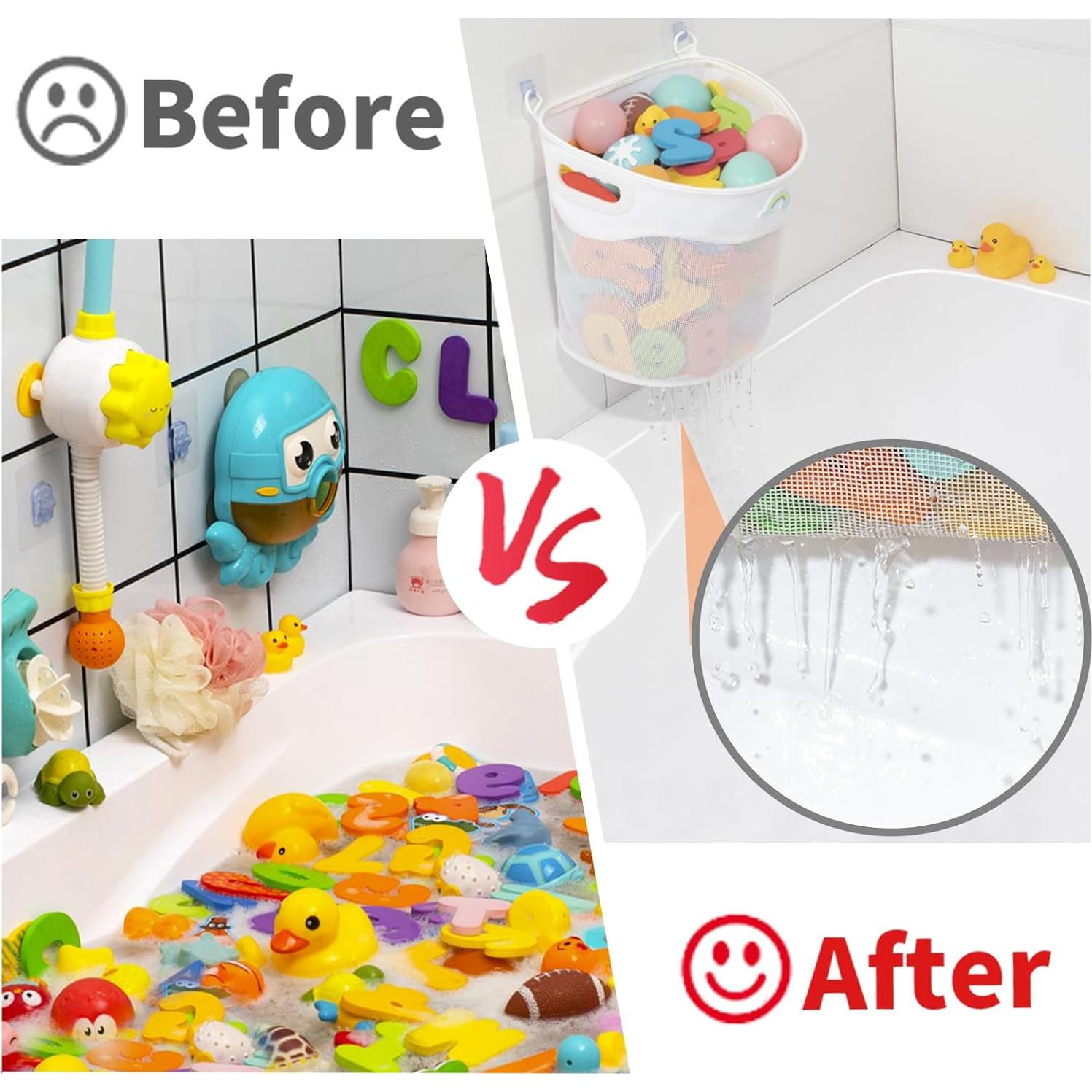 Soporte de Juguetes de Baño Austion, Malla Secado Rápido 29x23cm