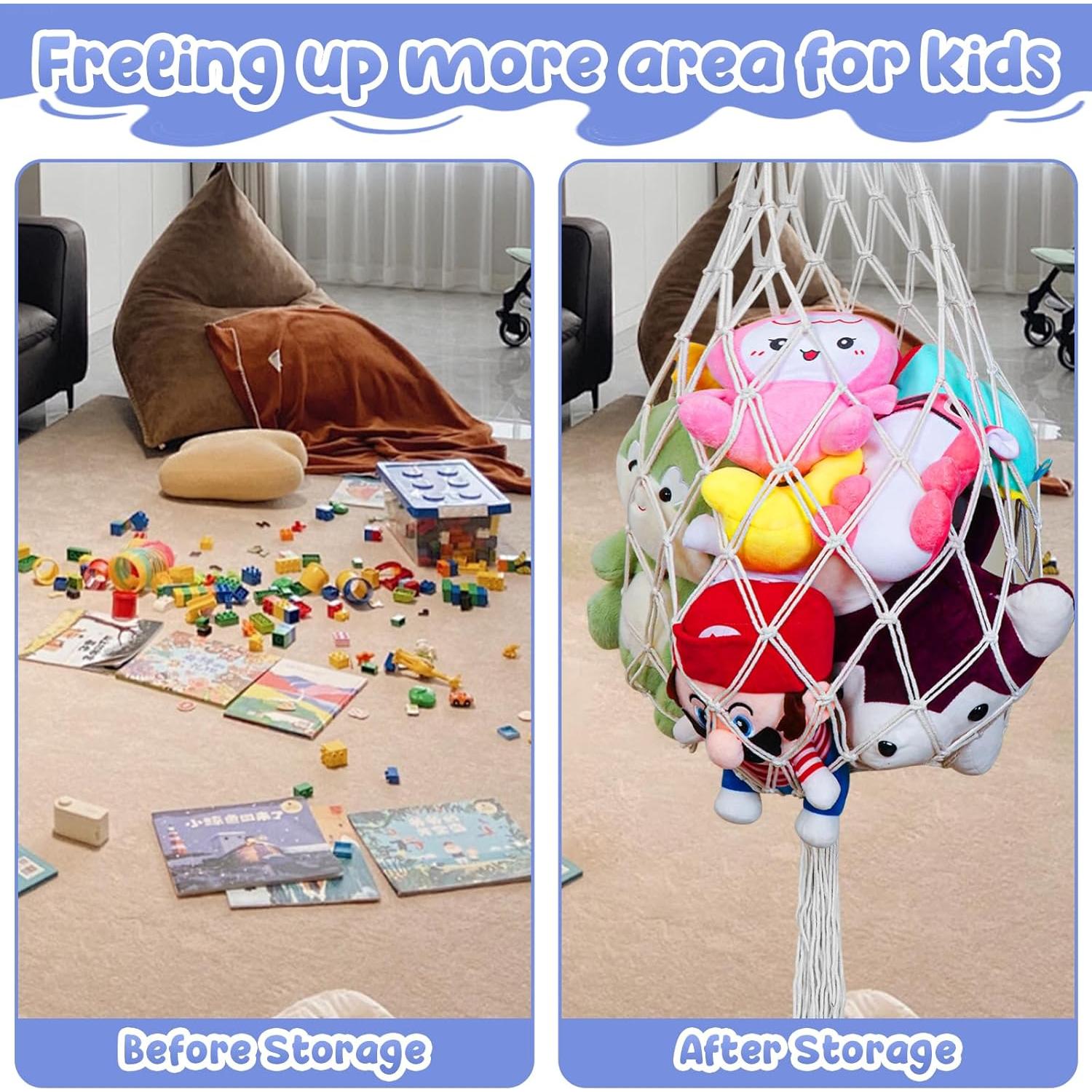 Organizador de Peluches CCYLTL Beige Triangular 160x109 cm