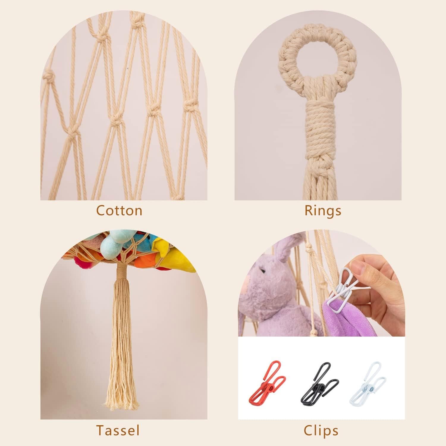 Hamaca Colgante de Algodón Amdermi 1.98m para Peluches