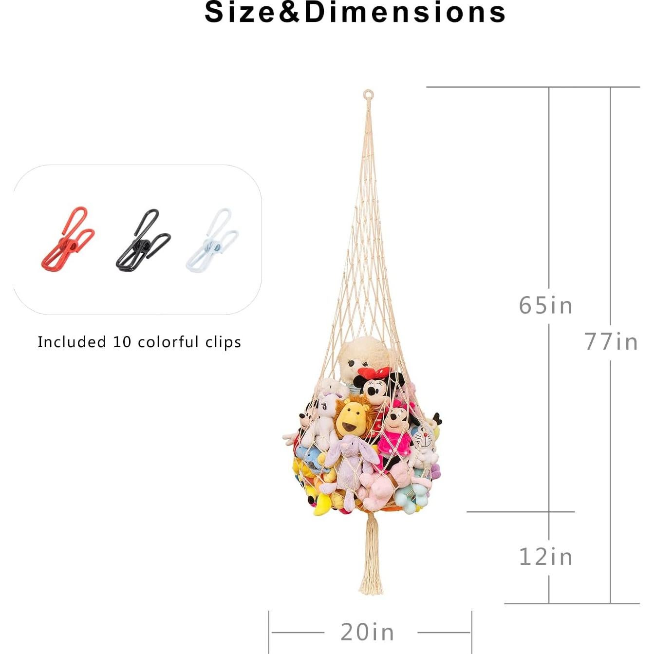 Hamaca Colgante de Algodón Amdermi 1.98m para Peluches