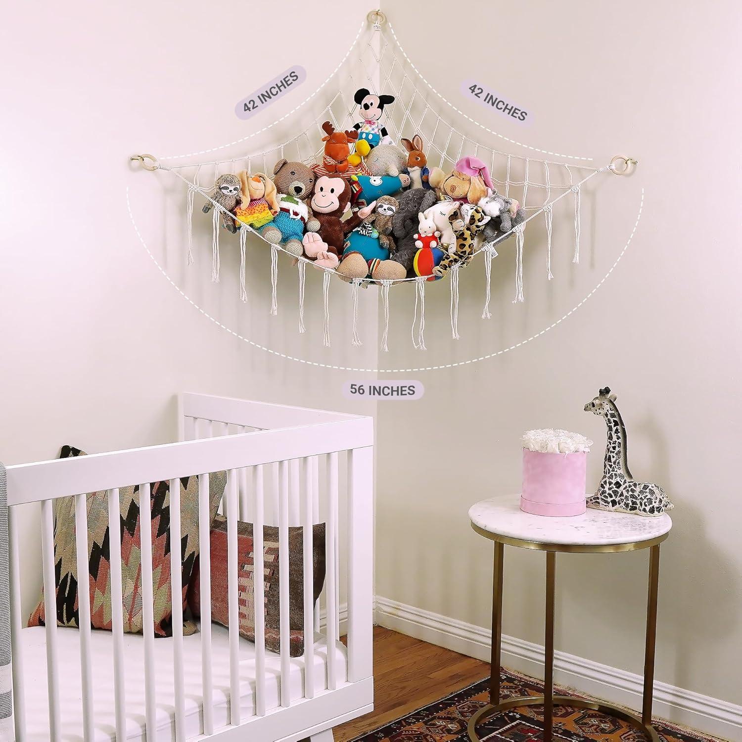 Hamaca Grande para Animales de Peluche Beige Abby Baby 142x107 cm