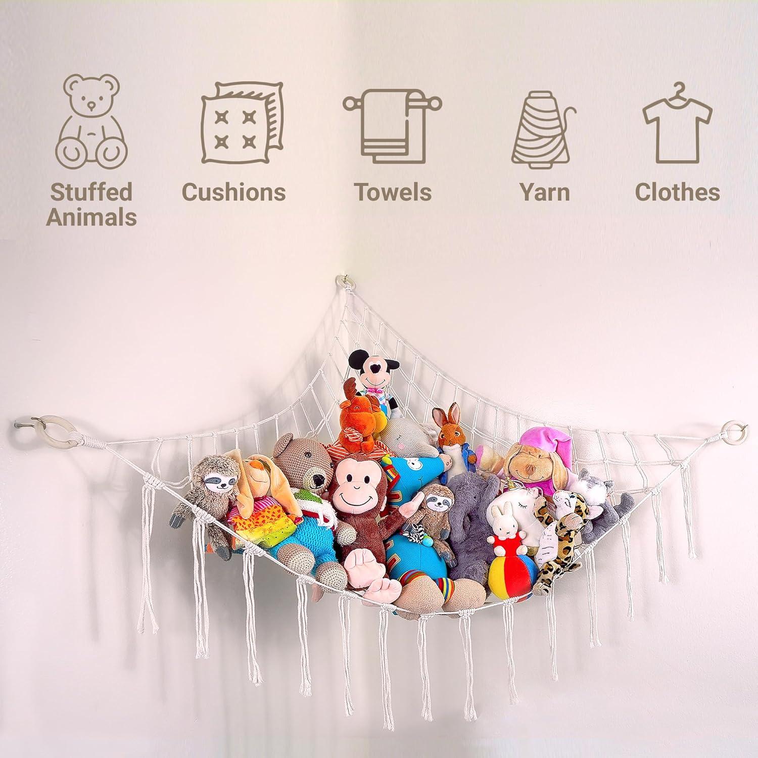 Hamaca Grande para Animales de Peluche Beige Abby Baby 142x107 cm