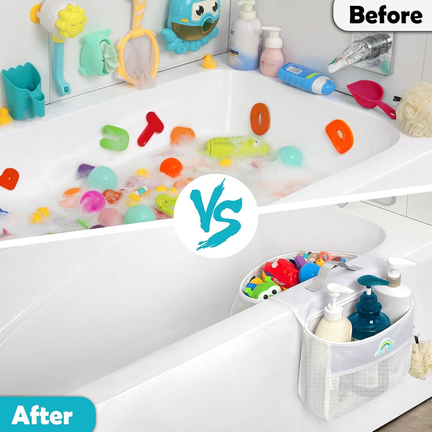 Organizador de juguetes de baño Austion 10L malla blanca