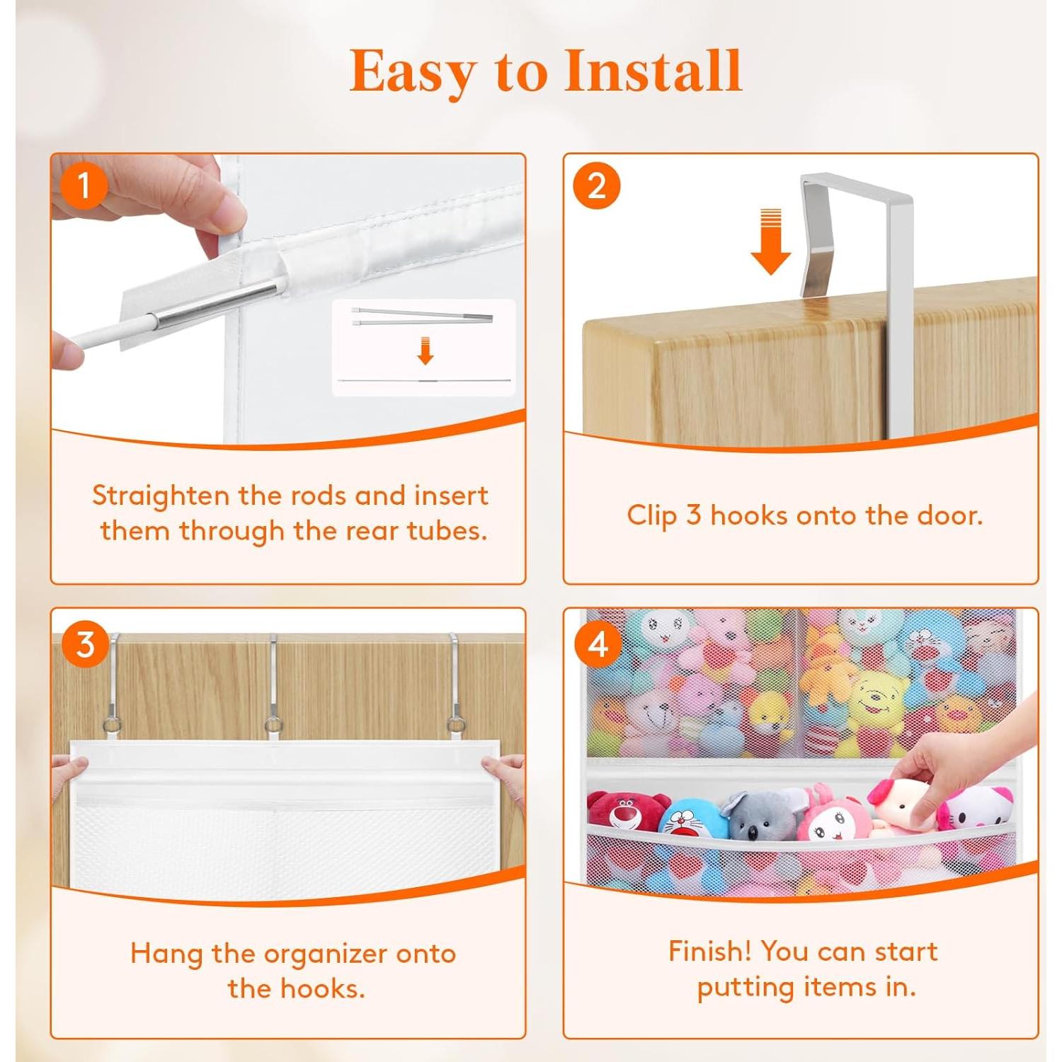 Organizador sobre la Puerta Lifewit para Juguetes 5 Bolsillos Malla