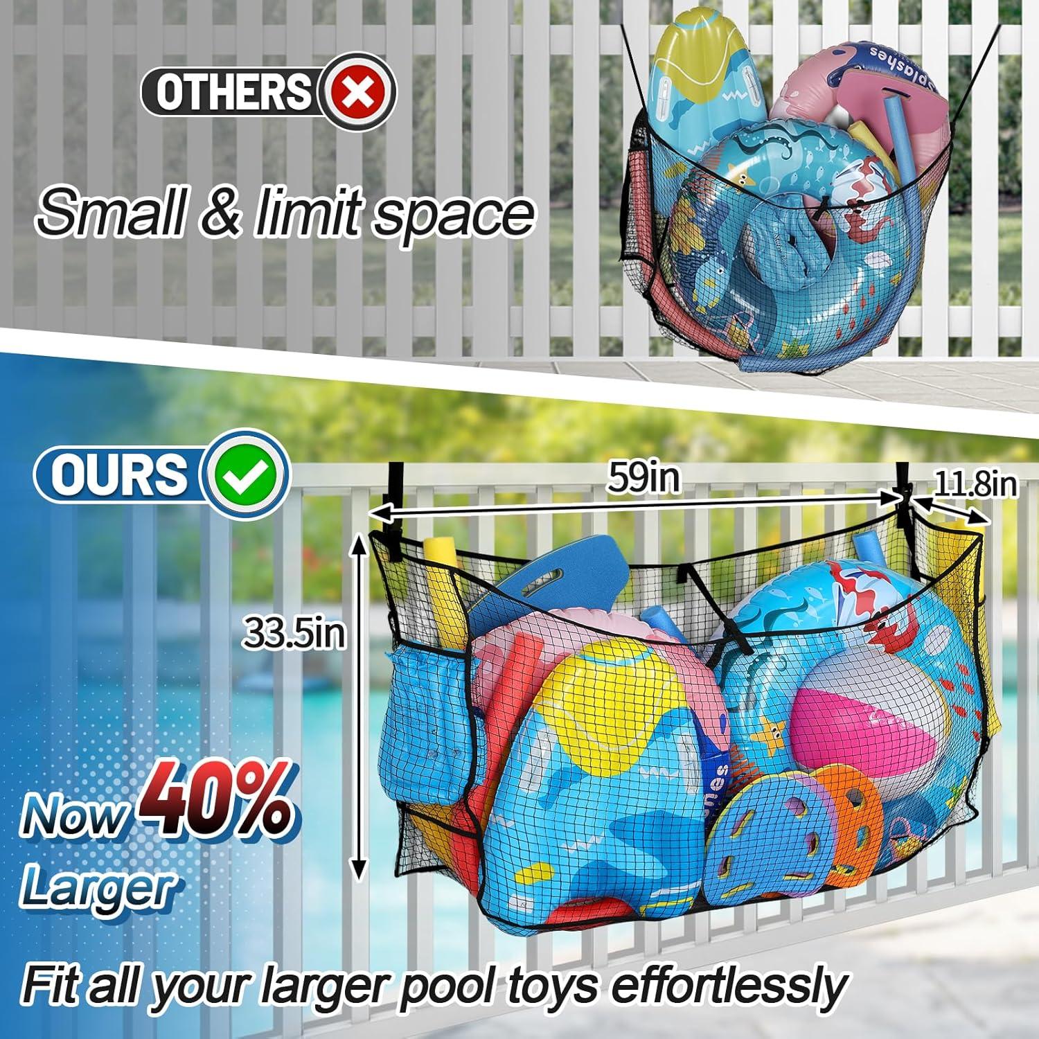 Organizador de Juguetes de Piscina Cosweet 149.86x29.97x85.09cm