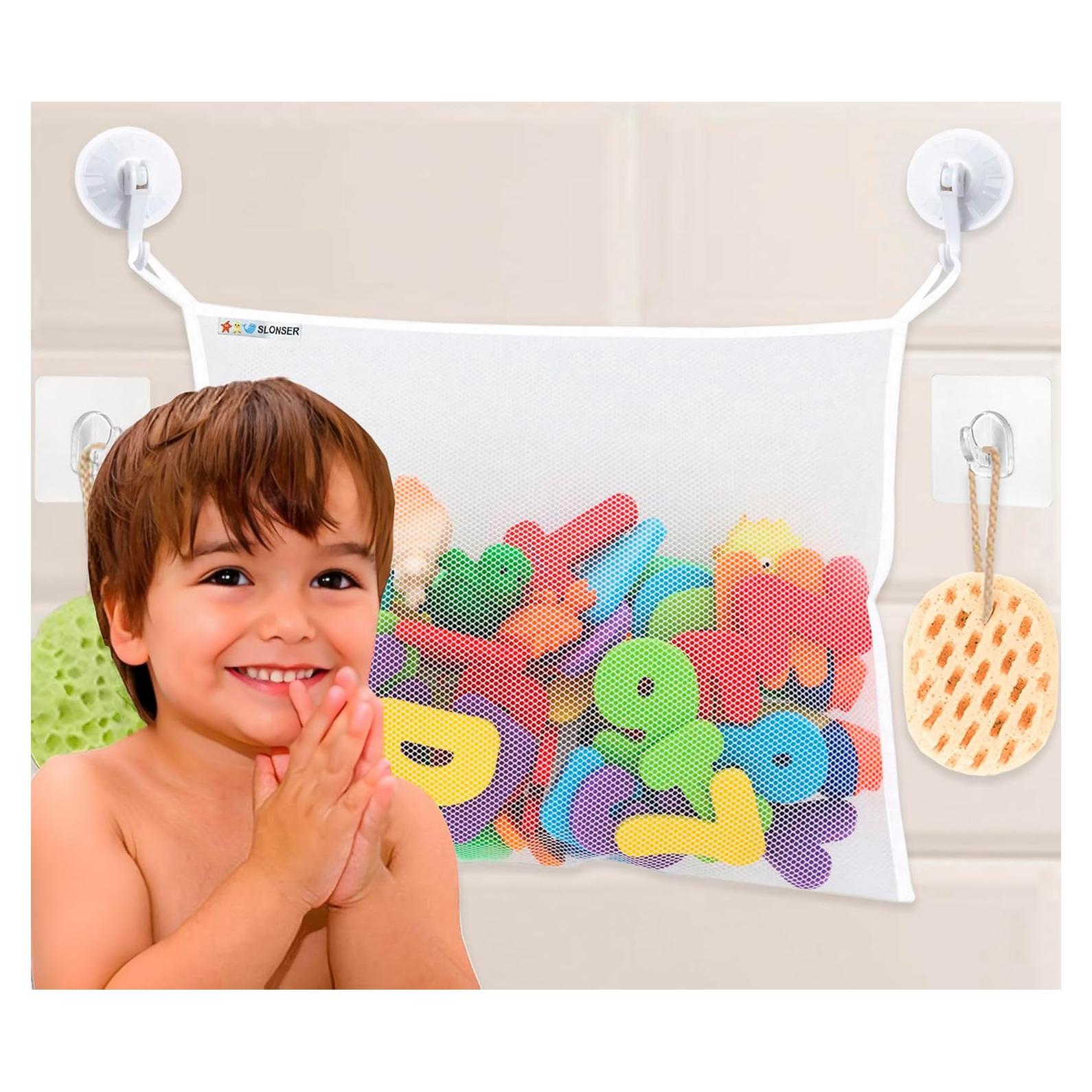 Red de Juguetes de Baño Slonser Grande 20x14 cm con Ventosas