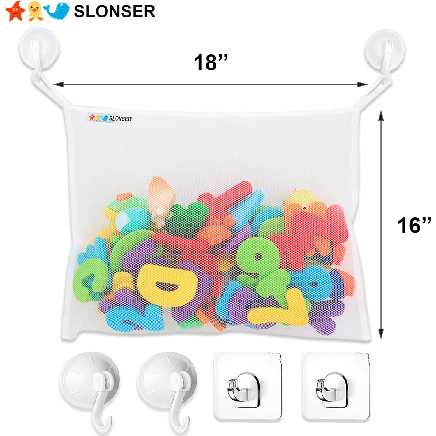 Red de Juguetes de Baño Slonser Grande 20x14 cm con Ventosas