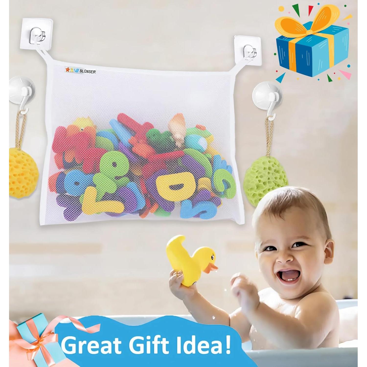 Red de Juguetes de Baño Slonser Grande 20x14 cm con Ventosas