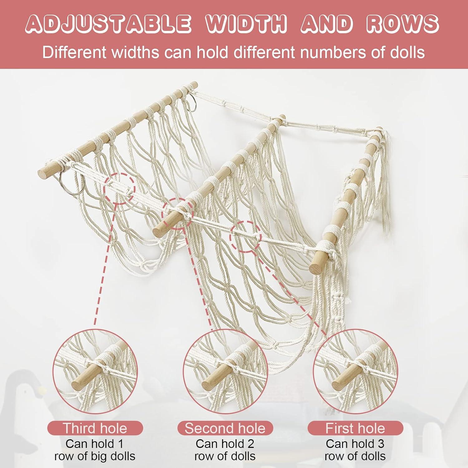 Hamaca de Juguetes de Peluche DOEGUAIY Beige 90x80 cm