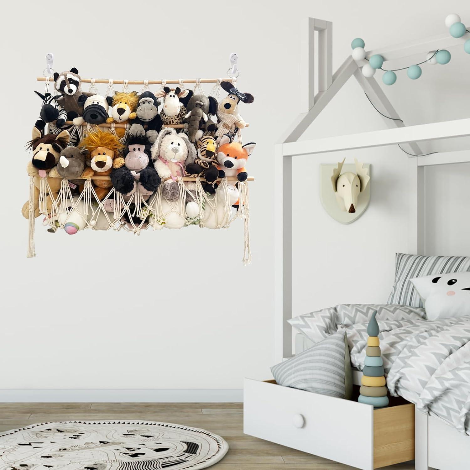 Hamaca de Juguetes de Peluche DOEGUAIY Beige 90x80 cm