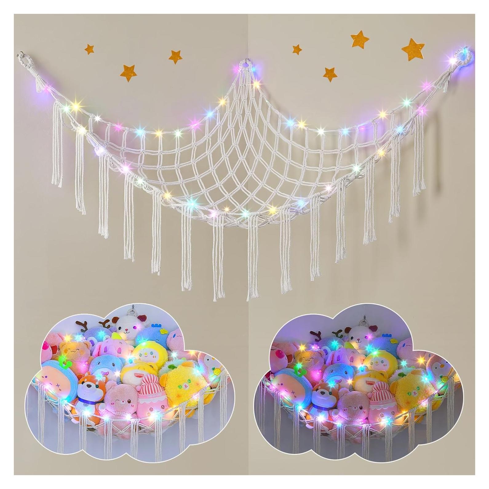 Hamaca de Peluches Castillo Unicornio 150x100 cm Almacenamiento