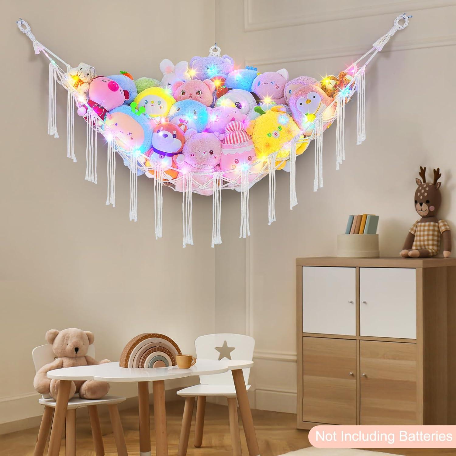 Hamaca de Peluches Castillo Unicornio 150x100 cm Almacenamiento