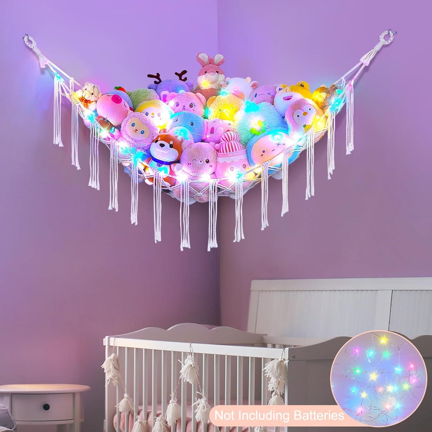 Hamaca de Peluches Castillo Unicornio 150x100 cm Almacenamiento