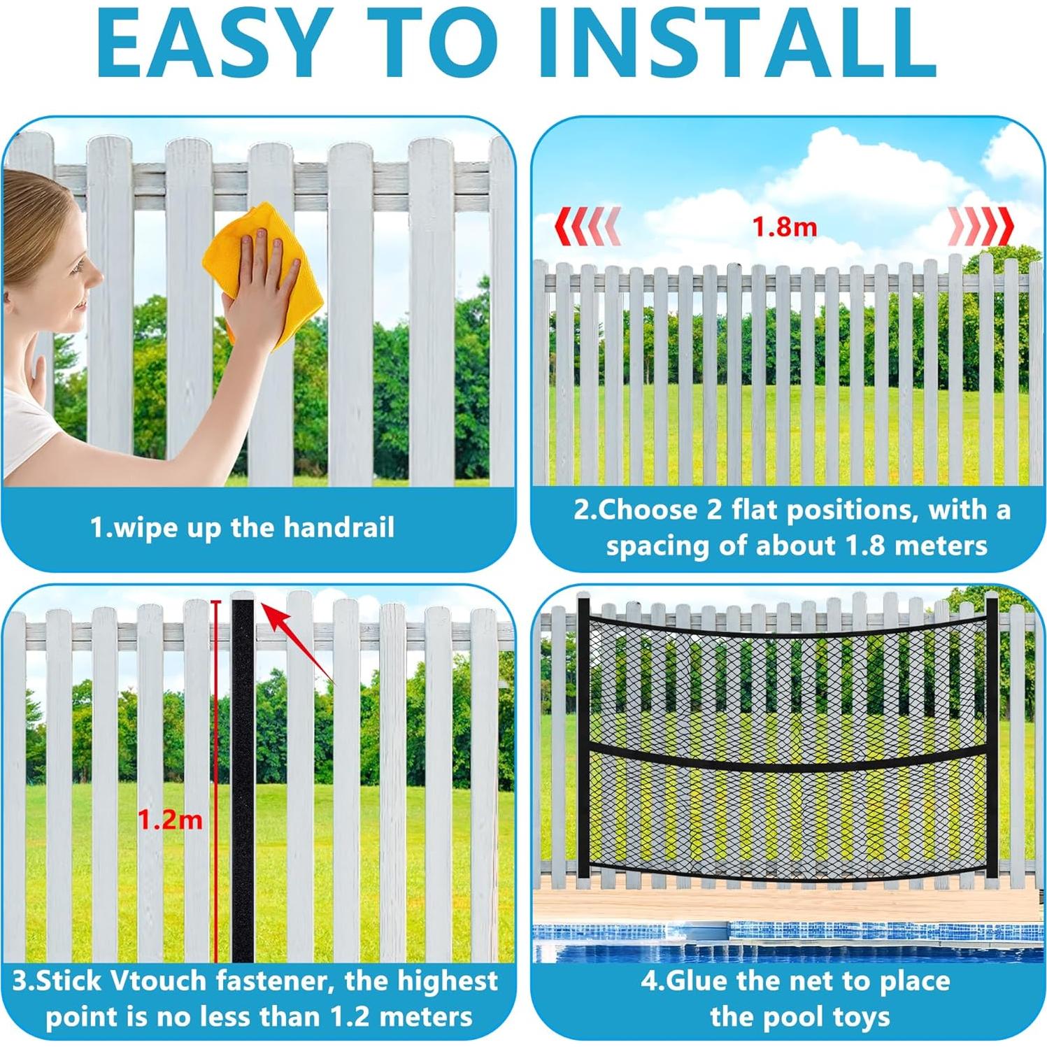 Red de Almacenamiento de Juguetes de Piscina DECOHS 180x120 cm