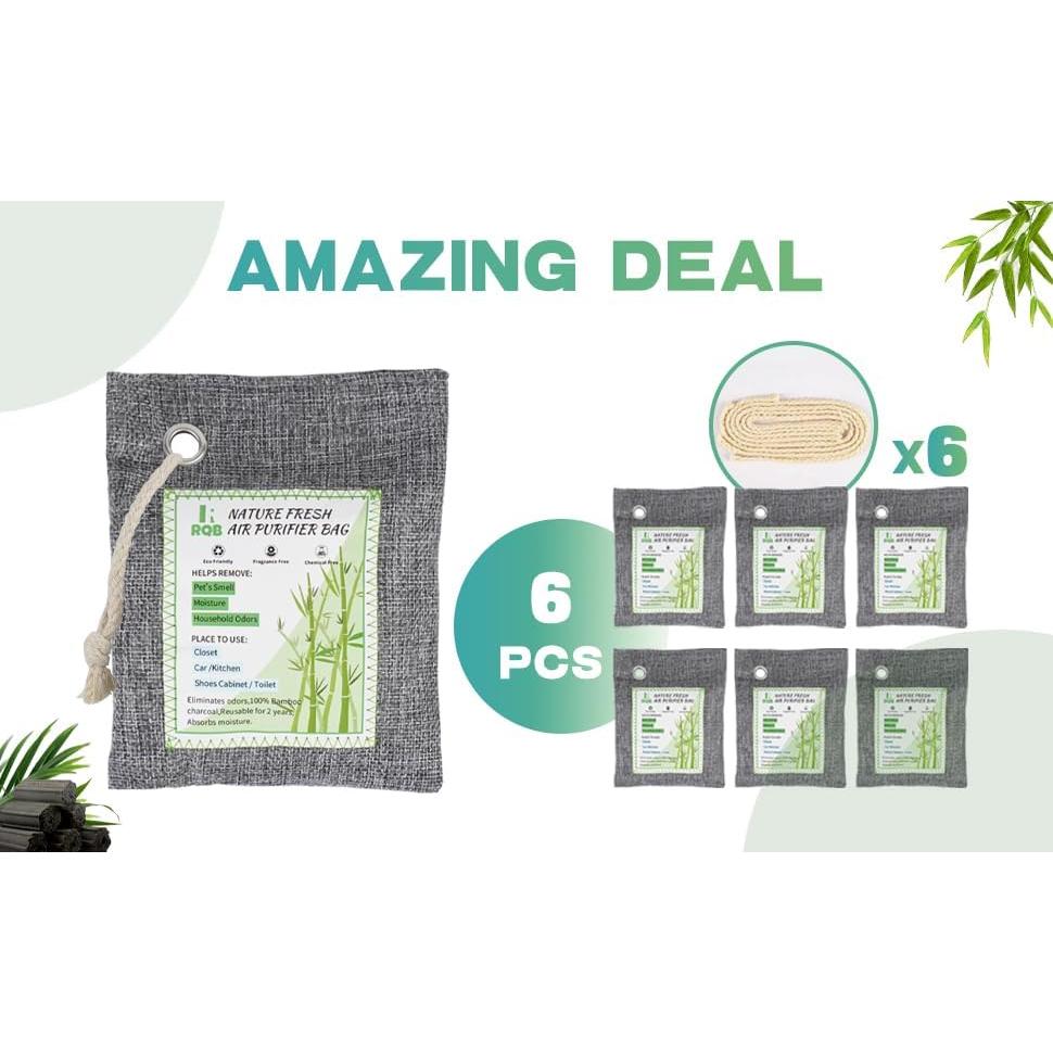 Paquete de 6 Bolsas de Carbón Activado Nature Fresh 200g