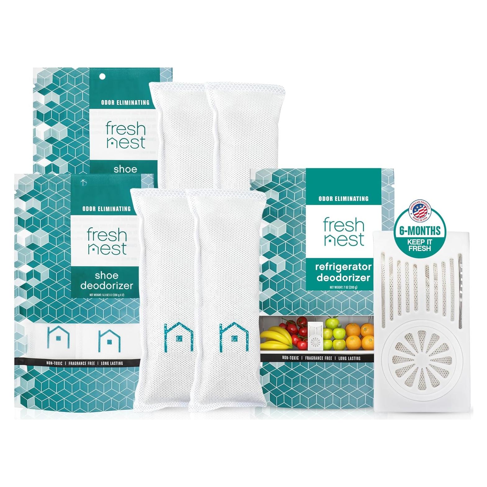 Paquete de Desodorantes Fresh Nest para Refrigerador y Zapatos