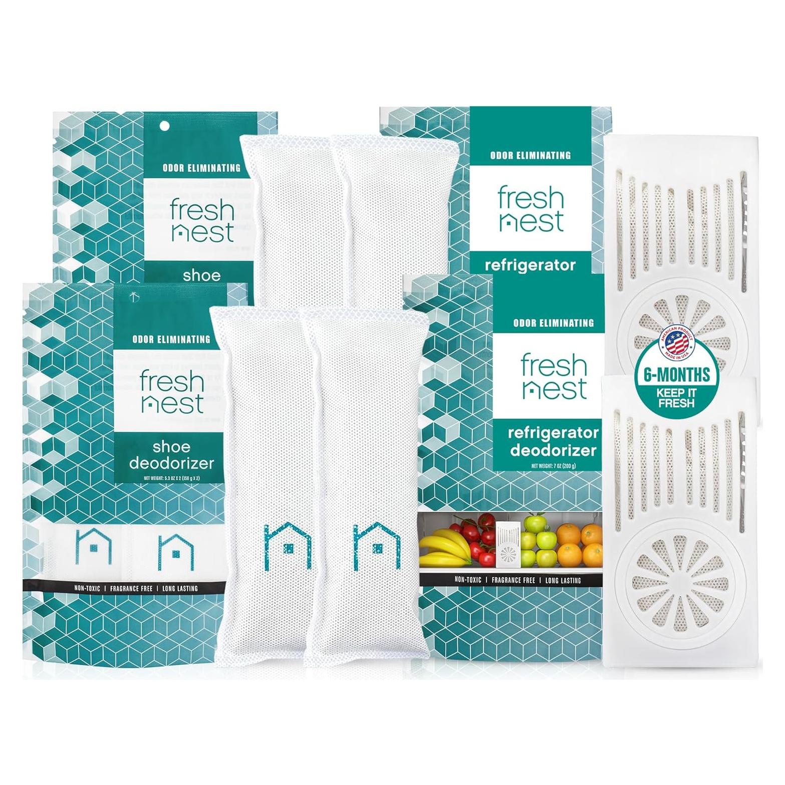 Paquete de Desodorantes Fresh Nest para Refrigerador y Zapatos