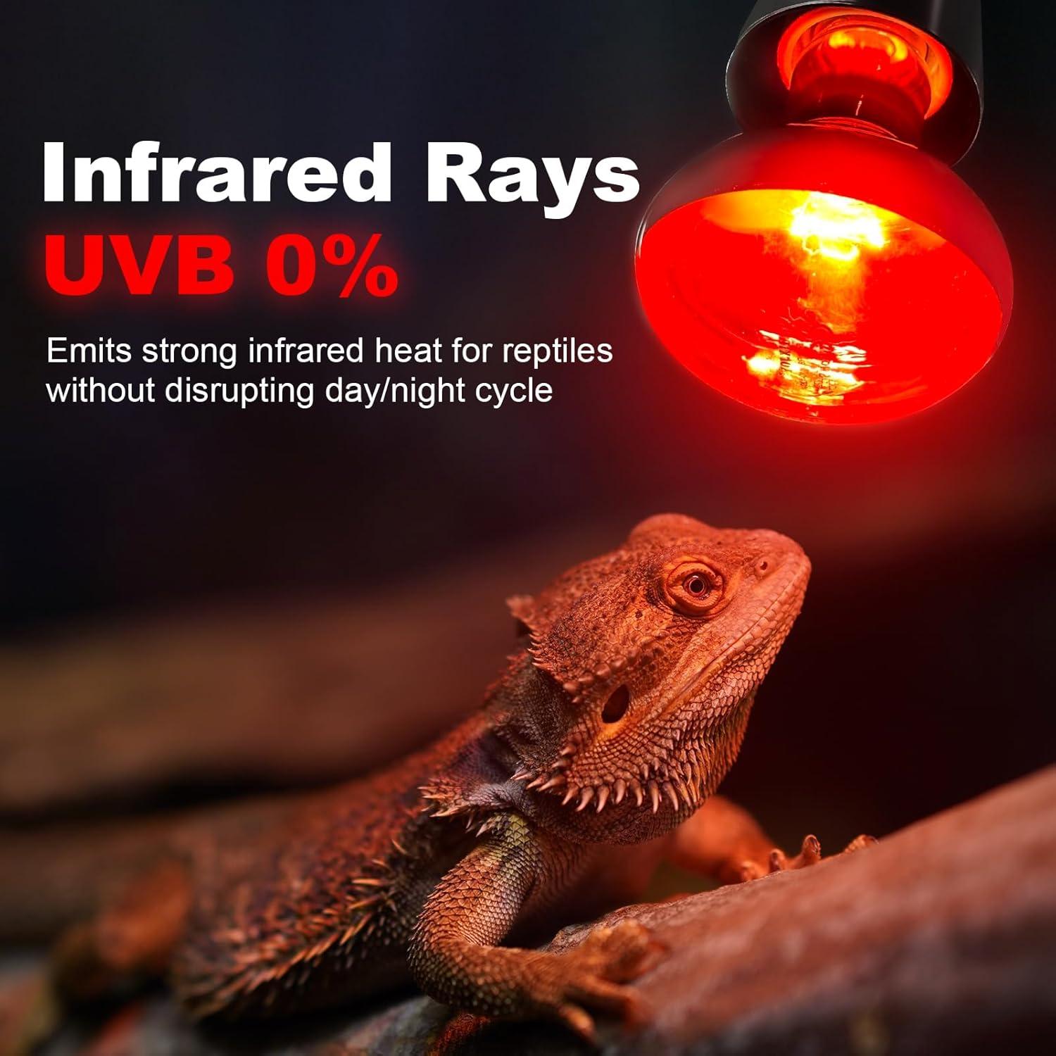 Bombillas Infrarrojas 100W MIXJOY para Reptiles - Paquete de 2