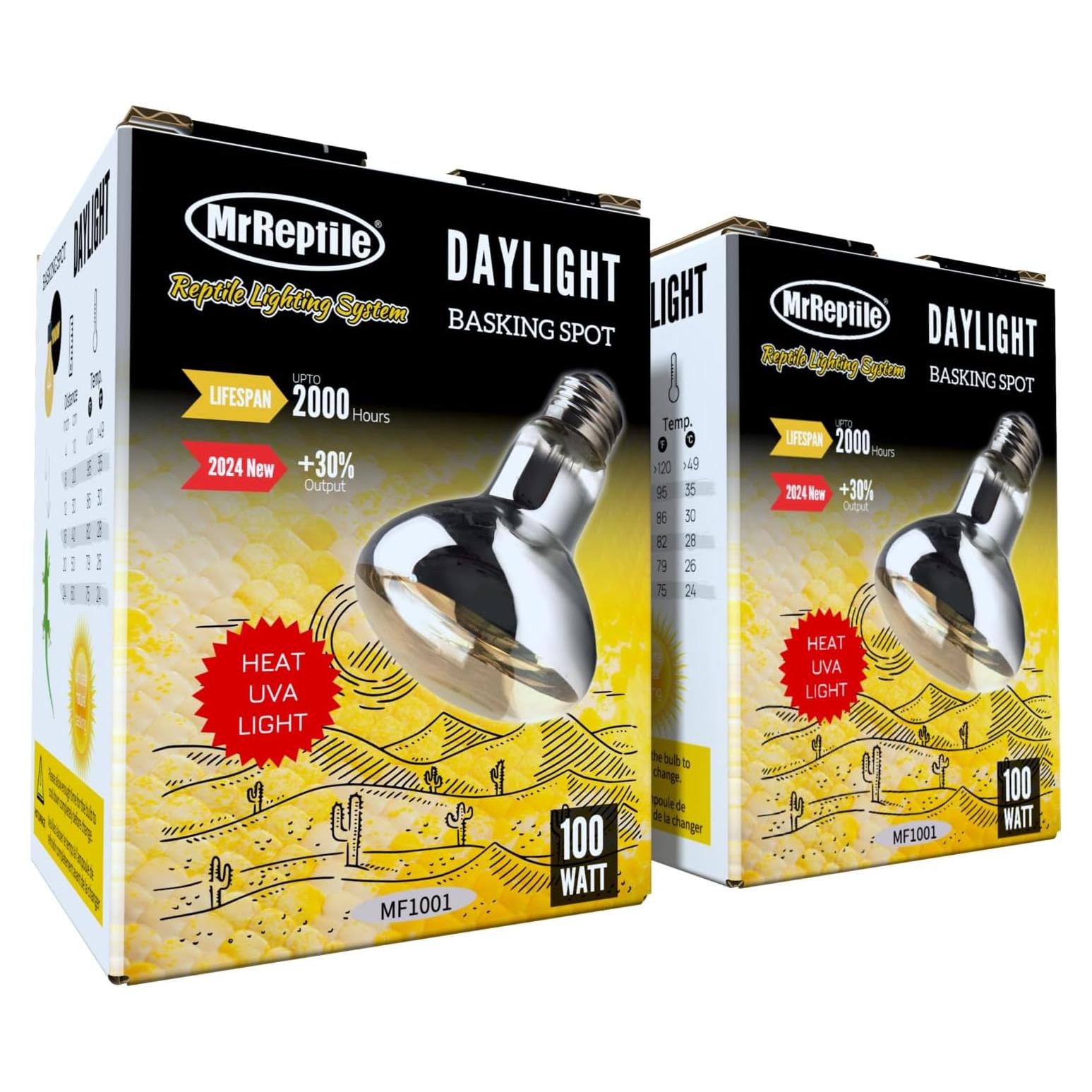 Bombillas de Calor MRREPTILE 100W para Reptiles - Paquete de 2