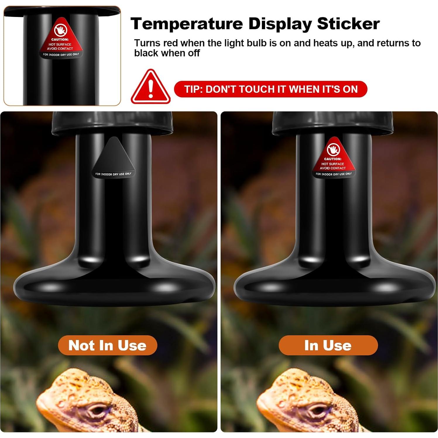 MIXJOY Lámpara de Calor para Reptiles 150W Cerámica 2Pack