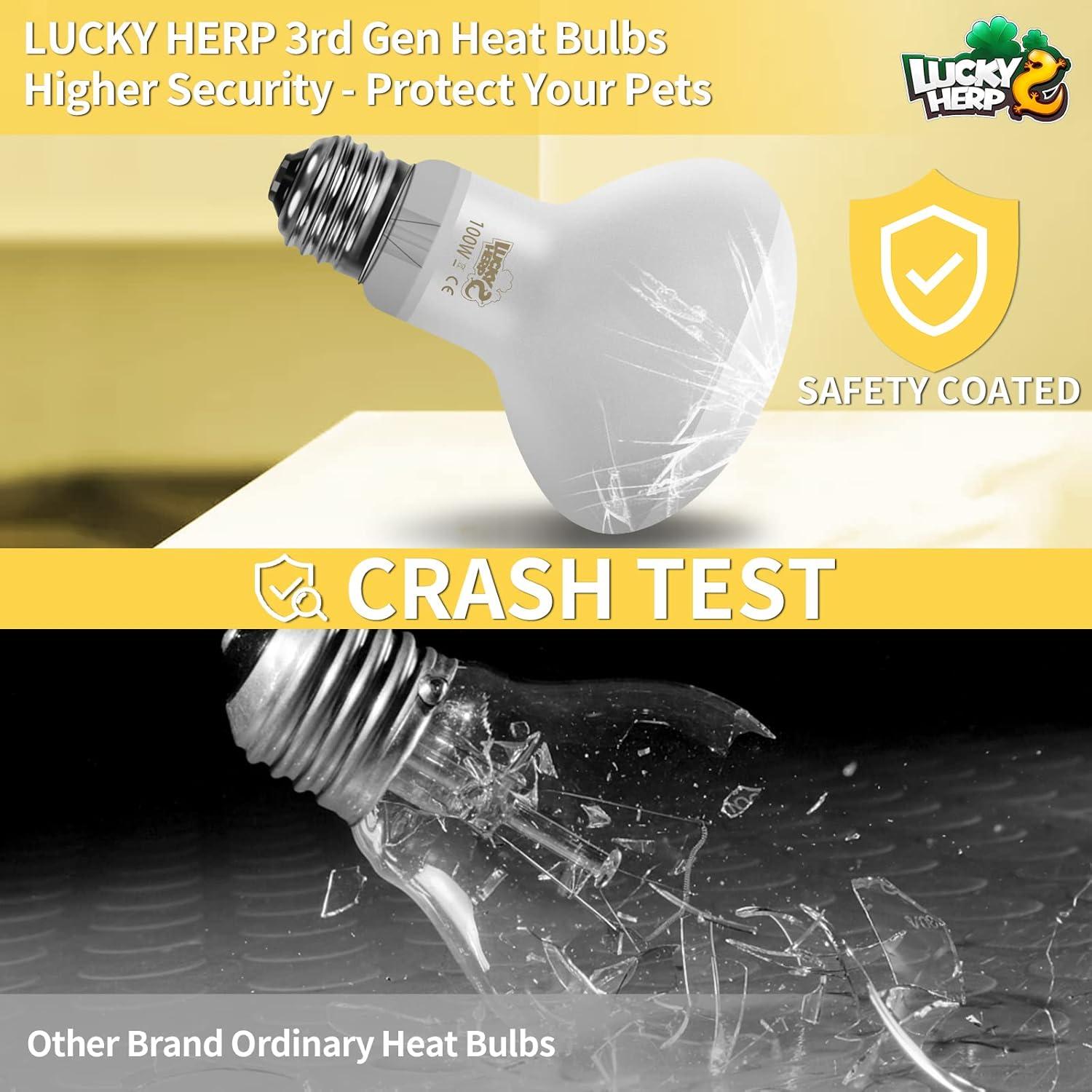 Bombilla de Calor UVA 100W LUCKY HERP 3 Paquetes para Reptiles