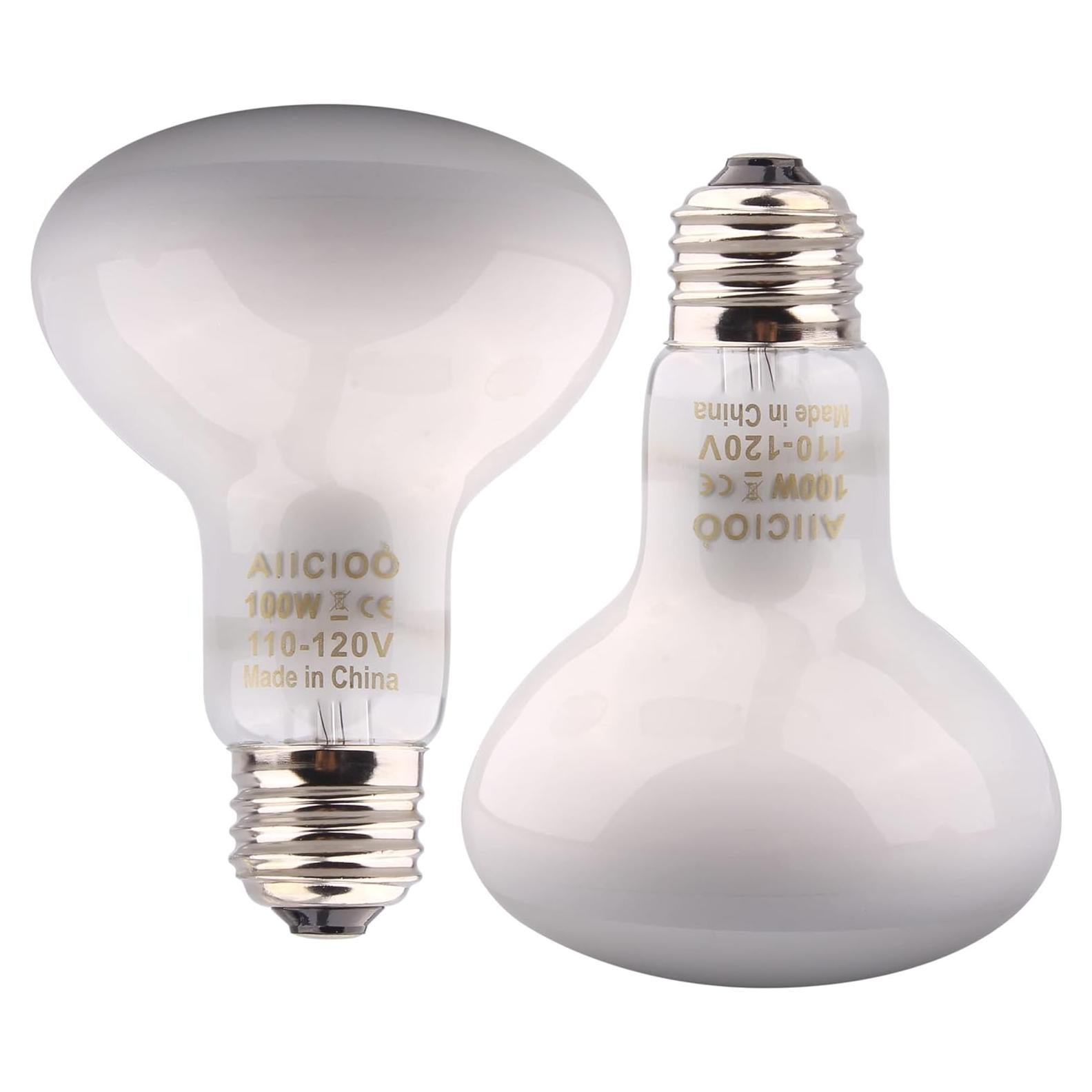 Bombilla de Calor para Reptiles AIICIOO 100W UVA Luz Diurna