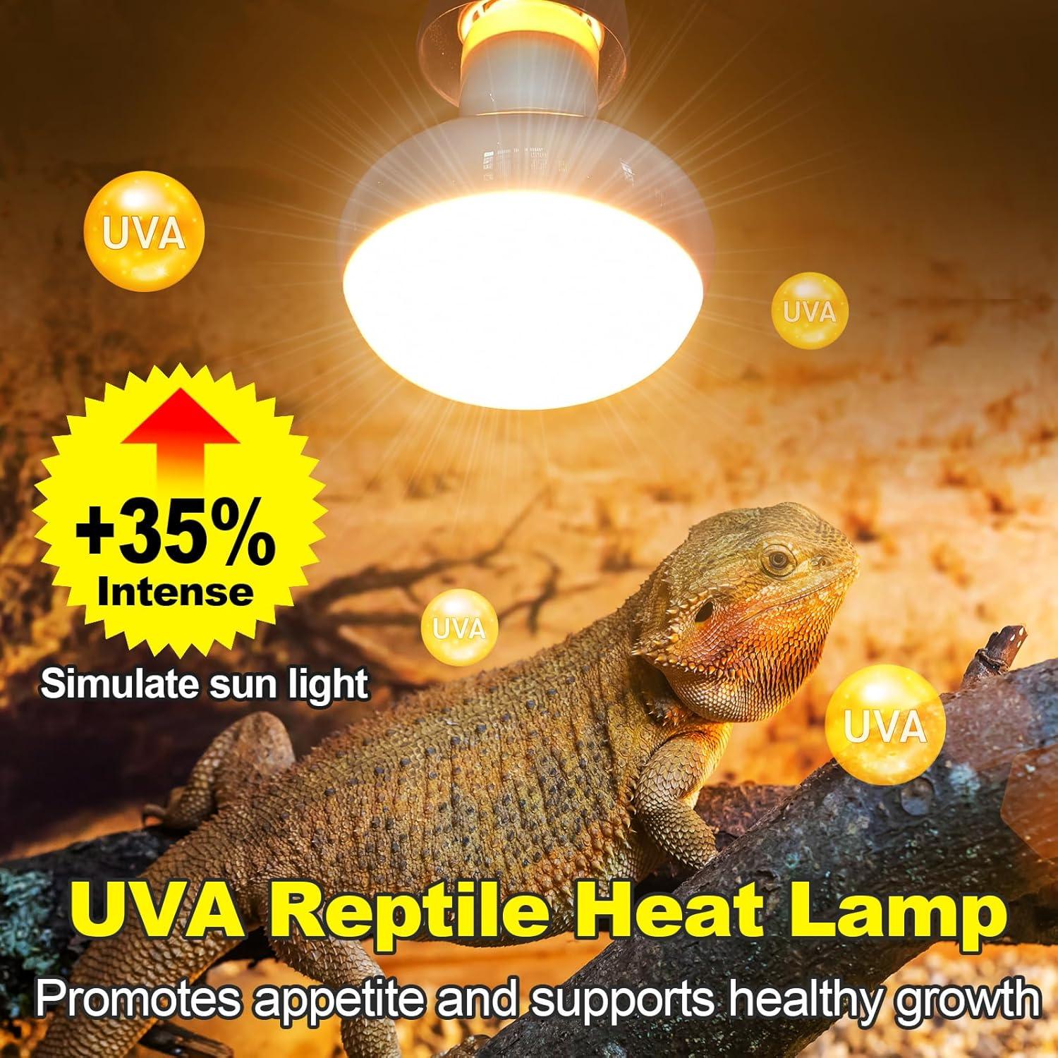 Bombilla de Calor para Reptiles MIXJOY 100W - Paquete de 2