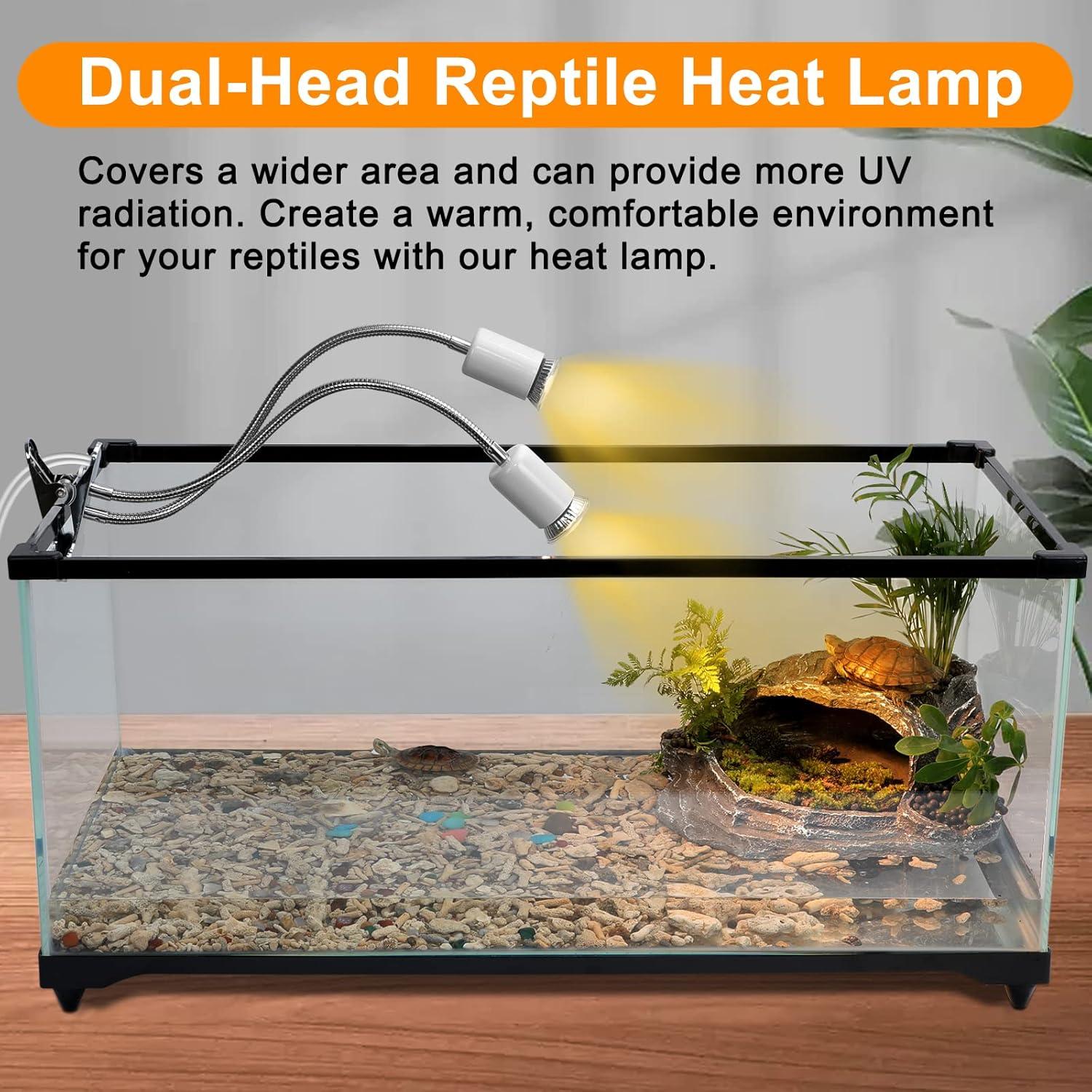 Lámpara de Calor para Reptiles Petboda WGD001 4 Bombillas 25W/50W