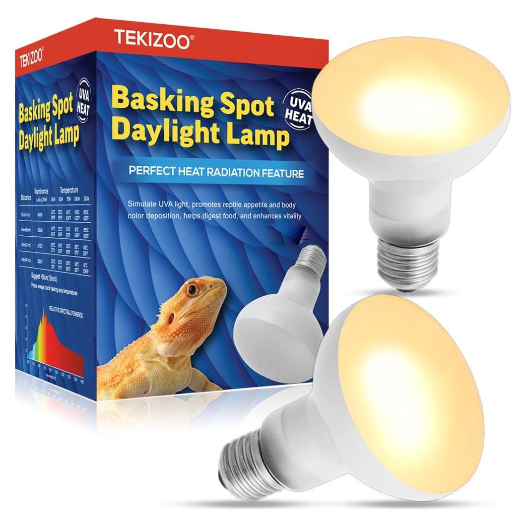 Bombillas de Calor Diurna TEKIZOO 100W para Reptiles (2 Pack)
