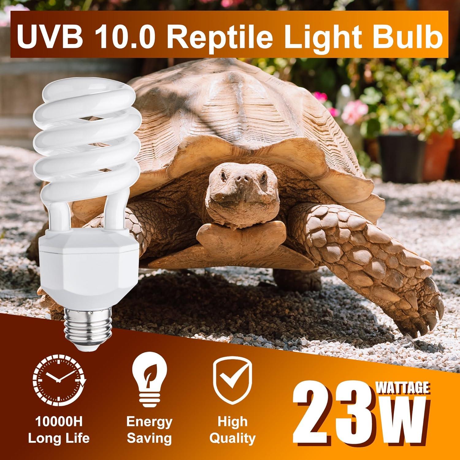 Bombilla UVB 10.0 Jugbuy 23W para Reptiles - Paquete de 2
