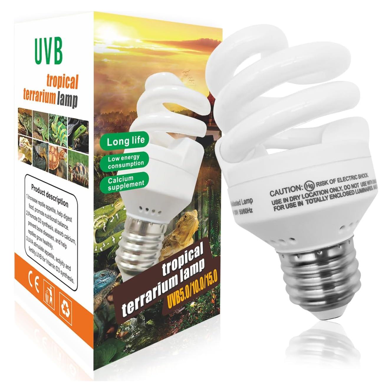 Bombilla UVB 10.0 Yimidool 9W para Reptiles - 1 Paquete