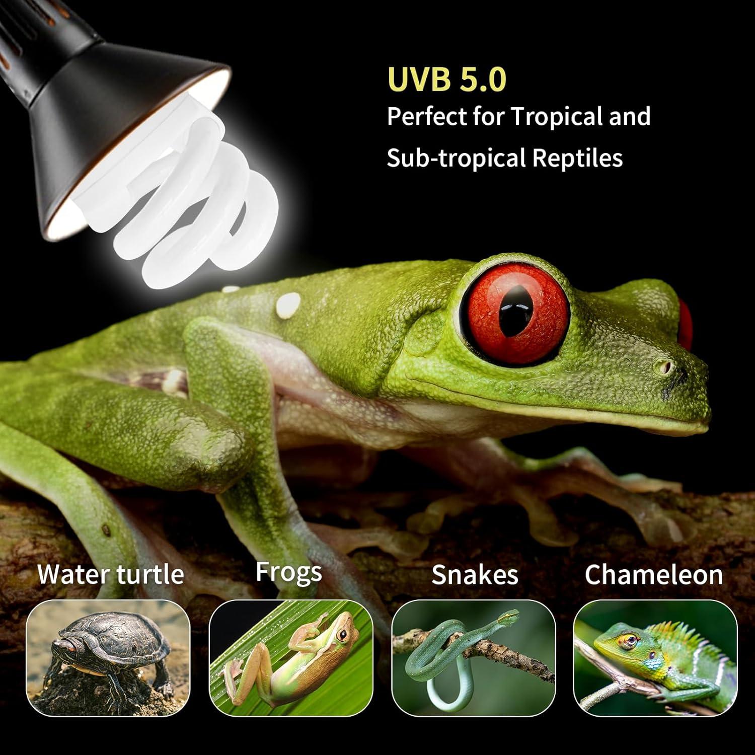 Bombilla UVB 10.0 Yimidool 9W para Reptiles - 1 Paquete