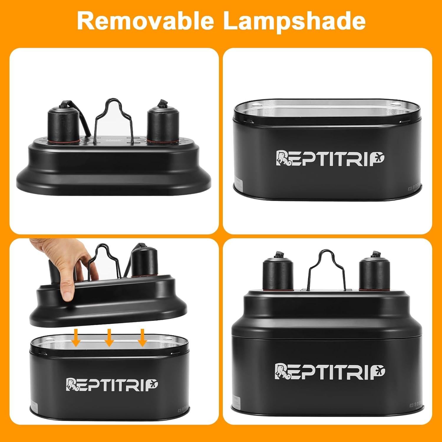 Fijación Doble de Luz UVB para Reptiles REPTITRIP 160W