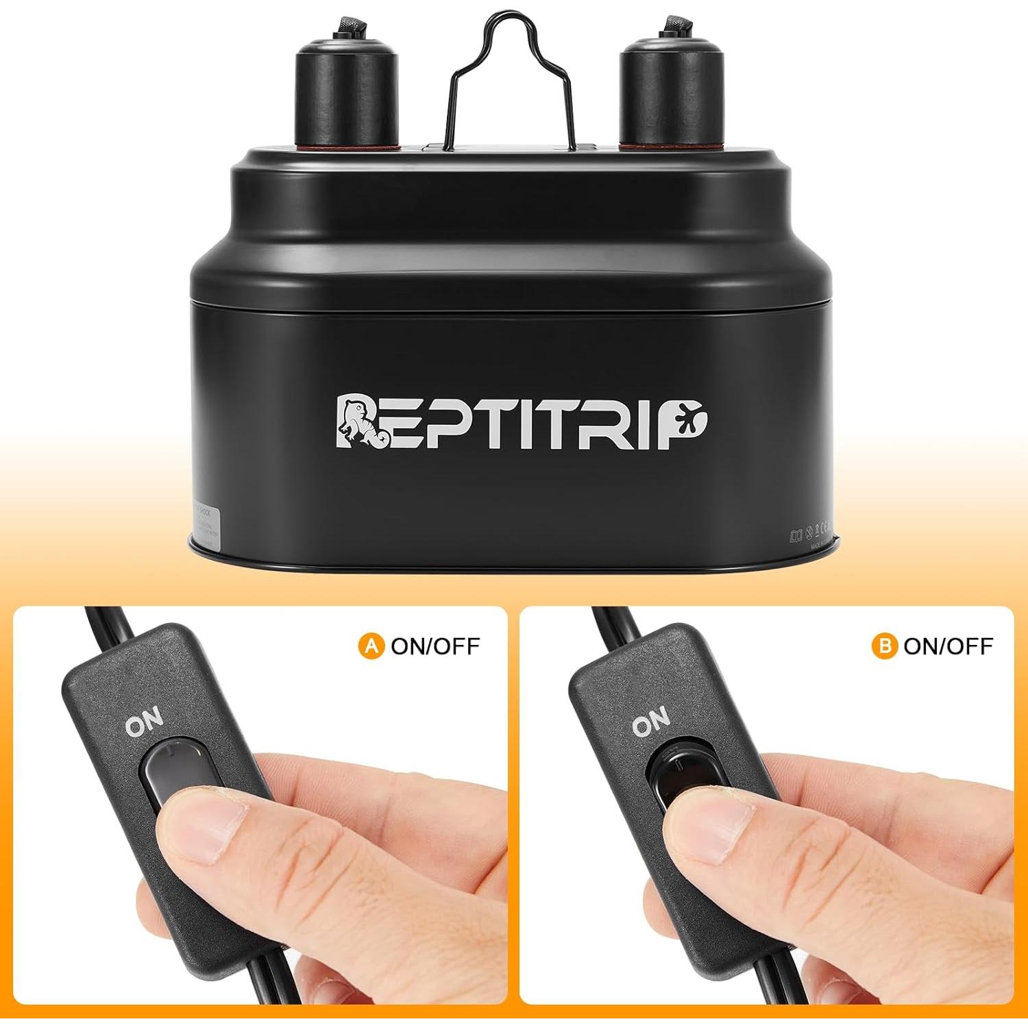 Fijación Doble de Luz UVB para Reptiles REPTITRIP 160W