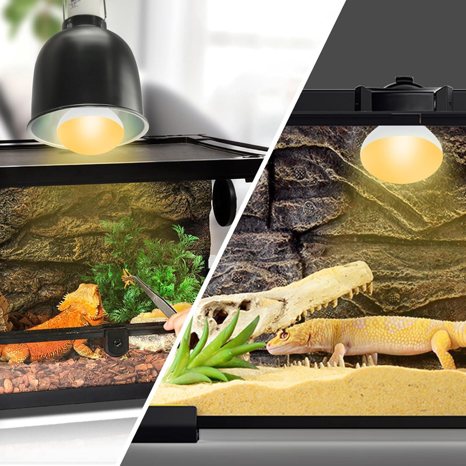 LUCKY HERP Lámpara de Calor 40W para Reptiles - Luz Solar