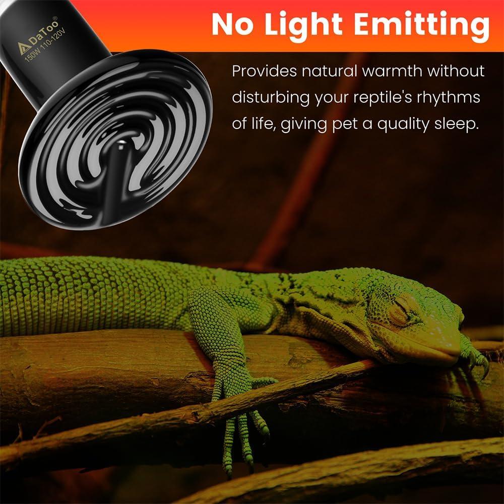Lámpara de Calor Cerámica DaToo 150W E26 Sin Luz para Reptiles