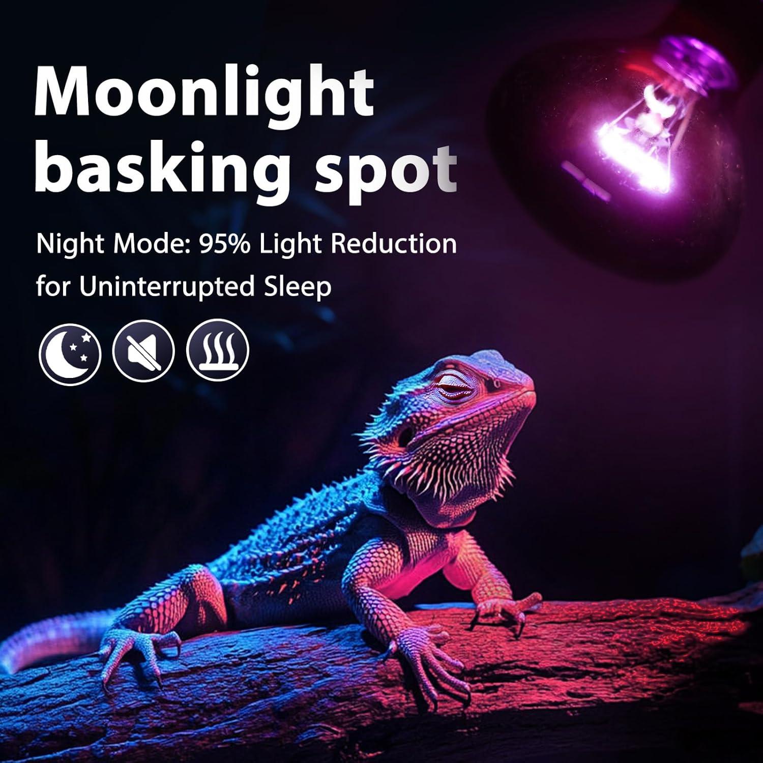 Lámpara de Calor para Reptiles TRIGRAND 100W UVA UVB 4 Pzas