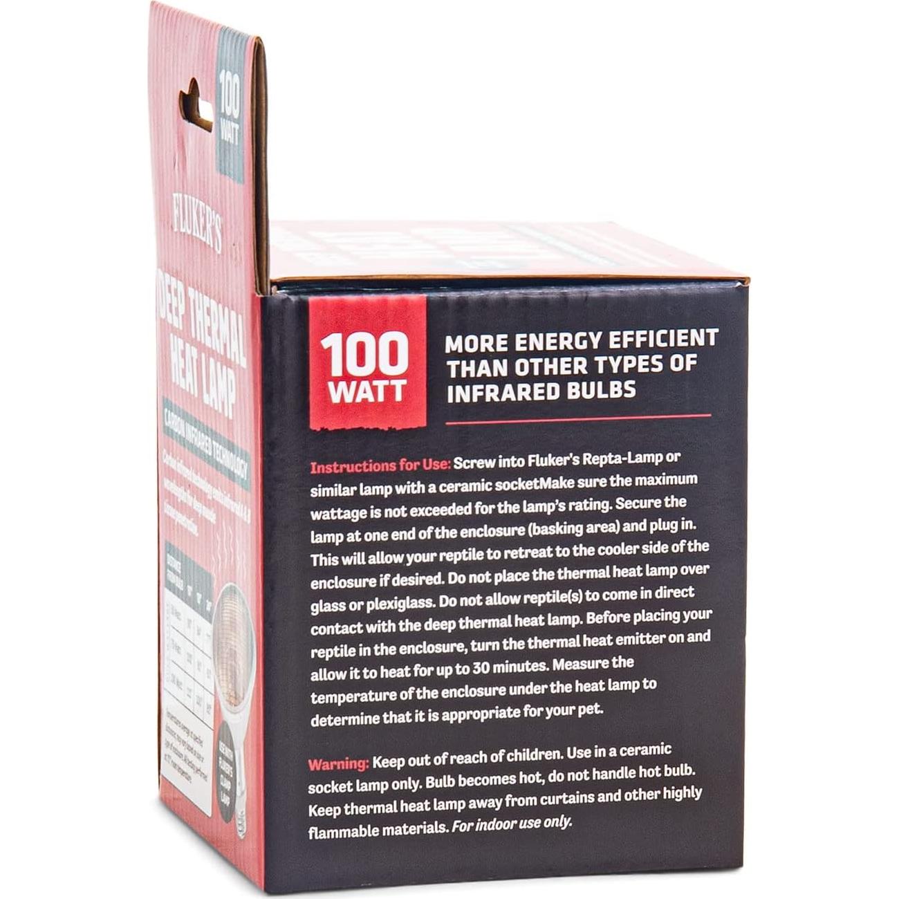 Lámpara de Calor Térmico Profundo Fluker 75W Infrarrojo