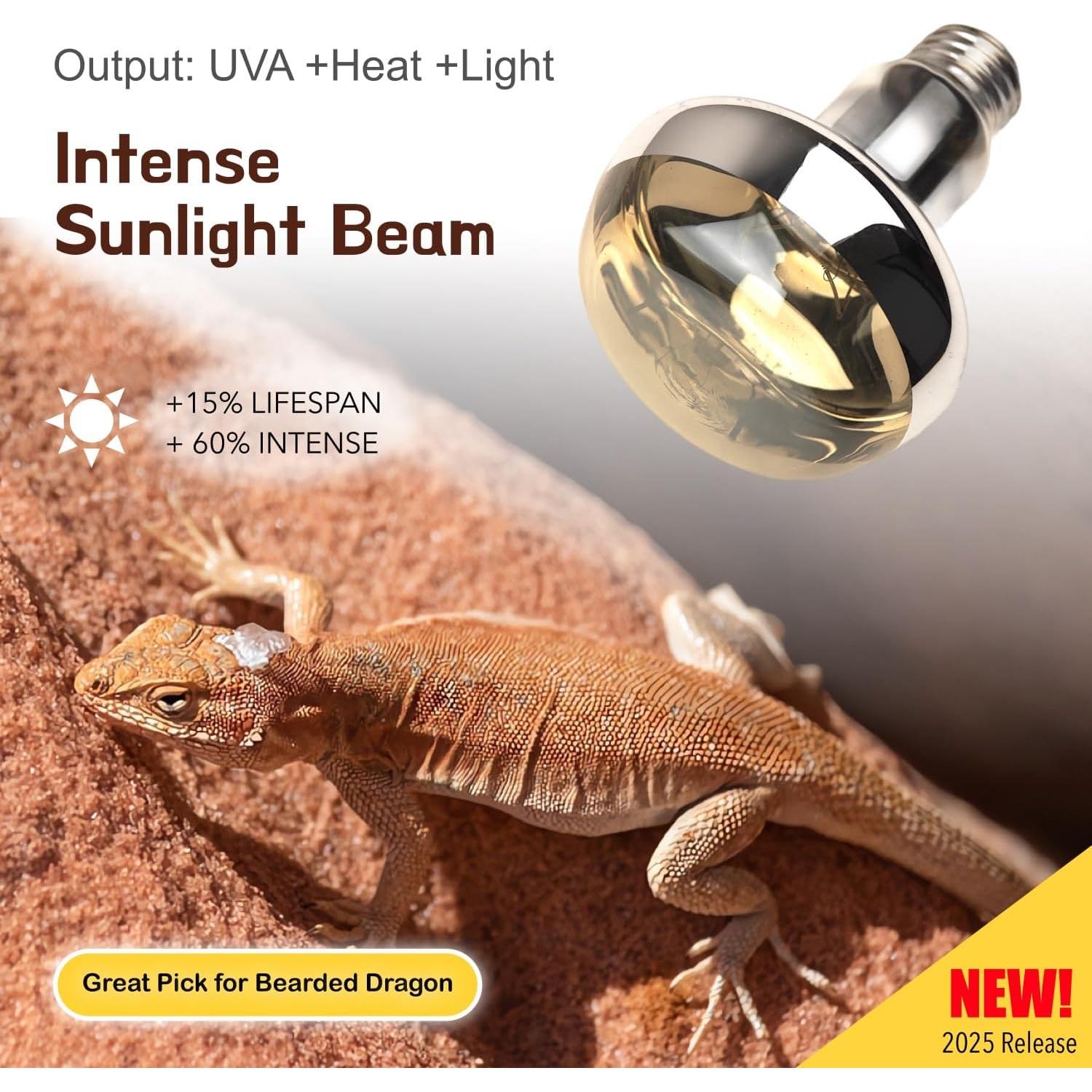 Lámpara de Calor para Reptiles ReptiKing 100W Paquete de 2